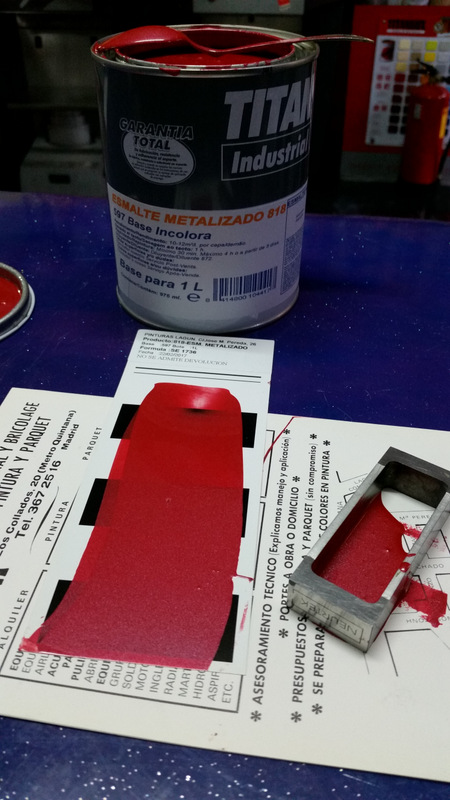 prueba de color metalizado